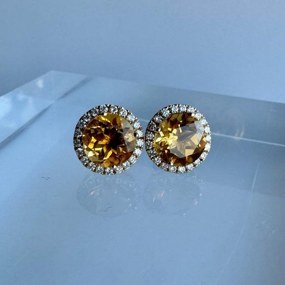 Dana Rebecca Designs Jewelry - Dana Rebecca Designs Anna Beth Gemstone and Diamond Stud Earrings in Yellow Gold